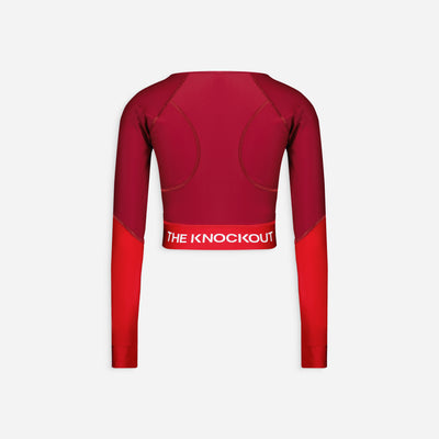 The Knockout Paris long sleeved top in red
