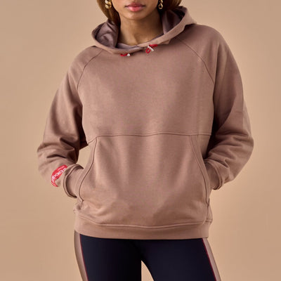 Hoodie The Knockout Paris in chocolate brown