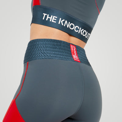 The Knockout Paris victory leggings in grey and red